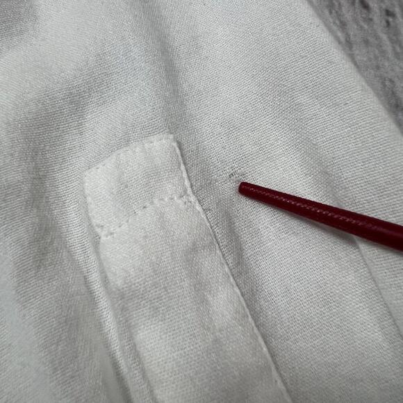 Jeffrey Dodd Long Sleeve Sheer Button Down Shirt SIZE 38 US 4 White Blouse FLAW - Picture 6 of 15